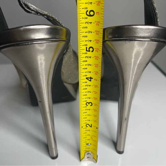 Jessica Simpson Silver Party, Evening, Prom, Formal Platform Stiletto High Heel - Picture 5 of 14